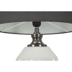 Lampe de table Mauro Ferretti Joie E27 Ø 37,5 x 65 cm blanc gris