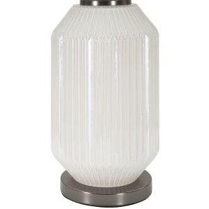 Lampe de table Mauro Ferretti Joie E27 Ø 37,5 x 65 cm blanc gris
