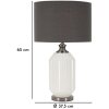 Lampe de table Mauro Ferretti Joie E27 Ø 37,5 x 65 cm blanc gris