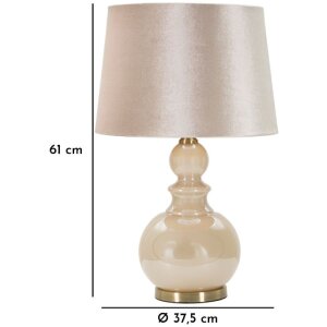 Lampe de table Mauro Ferretti Tour Perly-Eiffel E27 Ø 37,5 x 61 cm nacré