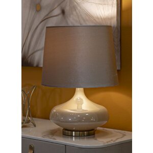 Lampe de table Mauro Ferretti Perly Ronde E27 Ø 35 x 50,5 cm nacré