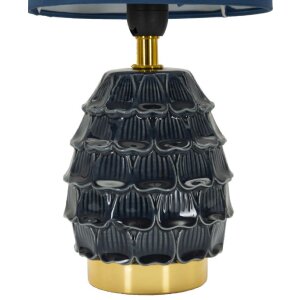 Lampe de chevet Mauro Ferretti Pigny E14 Ø 15x30,5 cm bleue