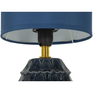 Lampe de chevet Mauro Ferretti Pigny E14 Ø 15x30,5 cm bleue