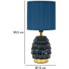 Lampe de chevet Mauro Ferretti Pigny E14 Ø 15x30,5 cm bleue