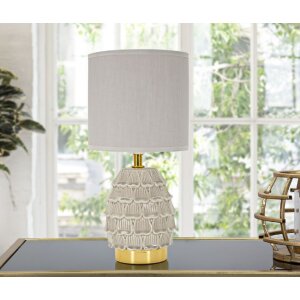 Lampe de chevet Mauro Feretti Pigny E14 Ø 15 x 30,5 cm crème
