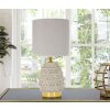Lampe de chevet Mauro Feretti Pigny E14 Ø 15 x 30,5 cm crème