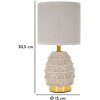 Lampe de chevet Mauro Feretti Pigny E14 Ø 15 x 30,5 cm crème