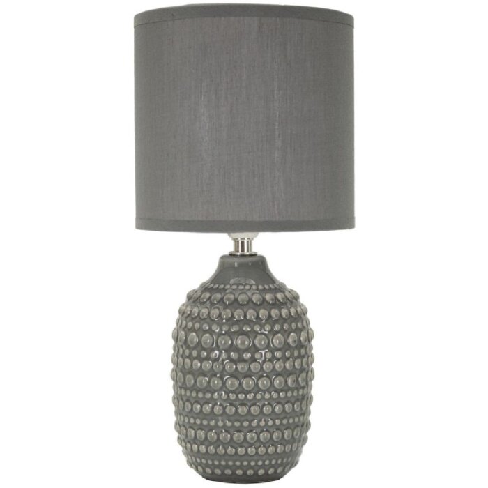 Lampe de chevet Mauro Ferretti Points E14 Ø 15x30,5 cm gris
