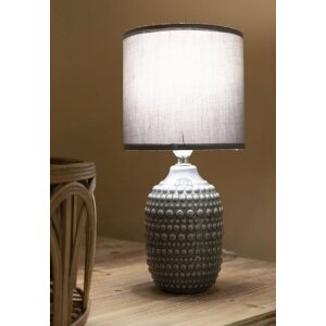 Lampe de chevet Mauro Ferretti Points E14 Ø 15x30,5 cm gris