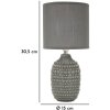 Lampe de chevet Mauro Ferretti Points E14 Ø 15x30,5 cm gris