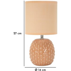 Lampe de chevet Mauro Ferretti Pontus E14 Ø 14x27 cm pêche