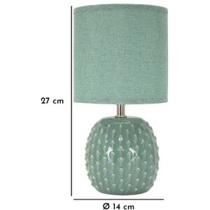 Lampe de chevet Mauro Ferretti Pontus E14 Ø 14x27 cm vert olive
