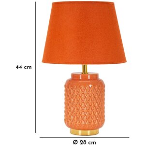 Lampe de table carrée Mauro Ferretti E27 Ø 28 x 44 cm orange