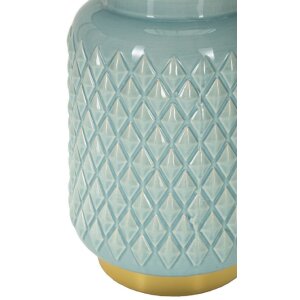 Lampe de table carrée Mauro Ferretti E27 Ø 28x44 cm bleu clair