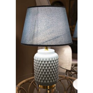 Lampe de table carrée Mauro Ferretti E27 Ø 28x44 cm bleu clair