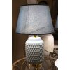 Lampe de table carrée Mauro Ferretti E27 Ø 28x44 cm bleu clair