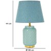 Lampe de table carrée Mauro Ferretti E27 Ø 28x44 cm bleu clair
