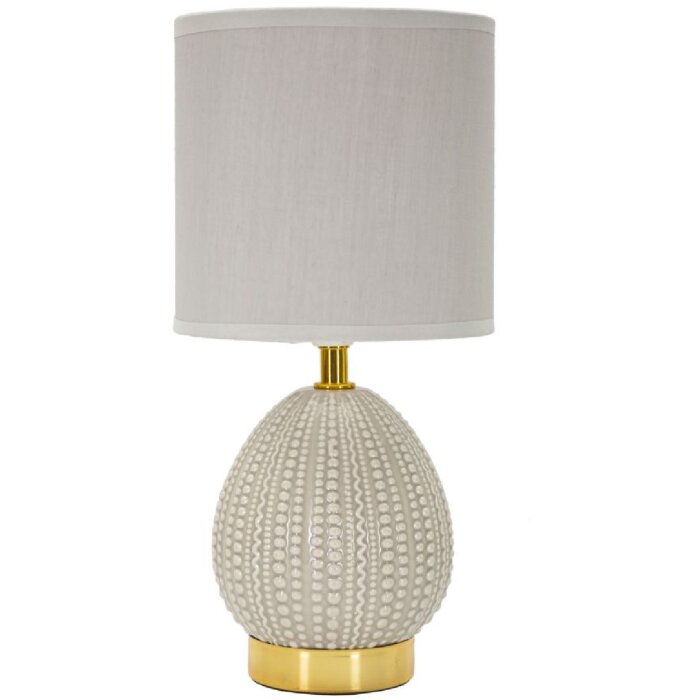 Lampe de table Mauro Ferretti Flavi E14 Ø 15 x 30,5 cm gris
