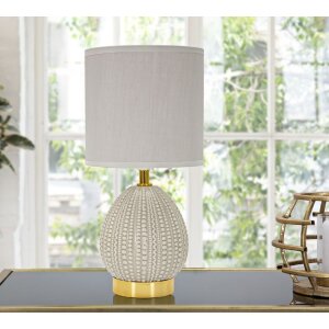 Lampe de table Mauro Ferretti Flavi E14 Ø 15 x 30,5 cm gris