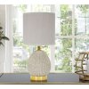 Lampe de table Mauro Ferretti Flavi E14 Ø 15 x 30,5 cm gris