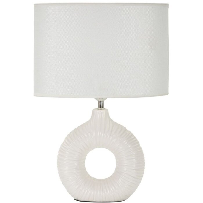 Lampe de table Mauro Ferretti Seta E14 28,5 x 15 x 43 cm blanc