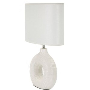 Lampe de table Mauro Ferretti Seta E14 28,5 x 15 x 43 cm blanc