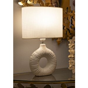 Lampe de table Mauro Ferretti Seta E14 28,5 x 15 x 43 cm blanc