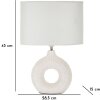Lampe de table Mauro Ferretti Seta E14 28,5 x 15 x 43 cm blanc