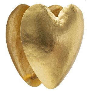 Lampe murale Mauro Ferretti Coeur Doré E14 25,5 x 15 x 24 cm dorée