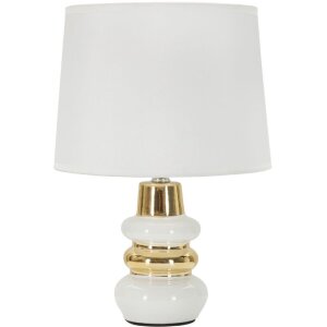 Lampe de table Mauro Ferretti Liara E14 Ø 23x32 cm blanc or