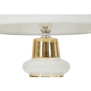 Lampe de table Mauro Ferretti Liara E14 Ø 23x32 cm blanc or