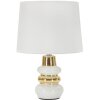 Lampe de table Mauro Ferretti Liara E14 Ø 23x32 cm blanc or