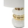 Lampe de table Mauro Ferretti Liara E14 Ø 23x32 cm blanc or