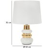 Lampe de table Mauro Ferretti Liara E14 Ø 23x32 cm blanc or