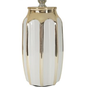 Lampe de table Mauro Ferretti Cassy E27 Ø 25 x 40,5 cm blanc doré