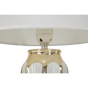 Lampe de table Mauro Ferretti Cassy E27 Ø 25 x 40,5 cm blanc doré