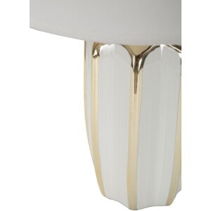 Lampe de table Mauro Ferretti Cassy E27 Ø 25 x 40,5 cm blanc doré