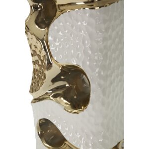 Lampe de table Mauro Ferretti Florida E27 Ø 30x43,5 cm blanc doré