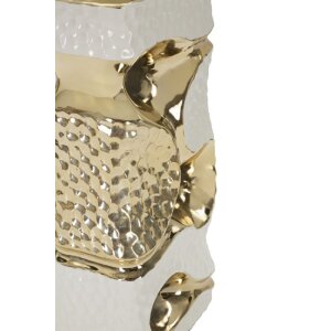 Lampe de table Mauro Ferretti Florida E27 Ø 30x43,5 cm blanc doré