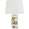 Lampe de table Mauro Ferretti Florida E27 Ø 30x43,5 cm blanc doré