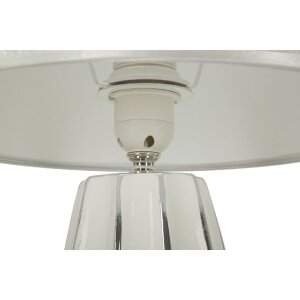 Lampe de table Mauro Ferretti Emmi E27 Ø 30x45 cm blanc argent