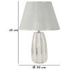 Lampe de table Mauro Ferretti Emmi E27 Ø 30x45 cm blanc argent