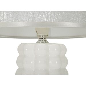 Lampe de table Mauro Ferretti Lace E14 Ø 23x33 cm blanc argent