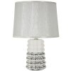 Lampe de table Mauro Ferretti Lace E14 Ø 23x33 cm blanc argent
