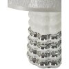 Lampe de table Mauro Ferretti Lace E14 Ø 23x33 cm blanc argent