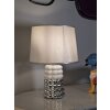 Lampe de table Mauro Ferretti Lace E14 Ø 23x33 cm blanc argent