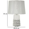 Lampe de table Mauro Ferretti Lace E14 Ø 23x33 cm blanc argent