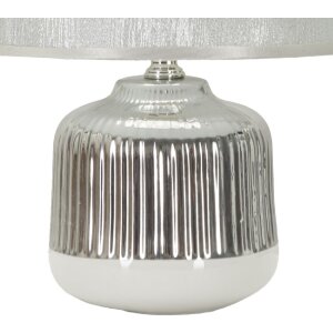 Lampe de table Mauro Ferretti Lucina E14 Ø 20x29 cm blanc argent