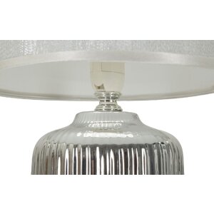 Lampe de table Mauro Ferretti Lucina E14 Ø 20x29 cm blanc argent