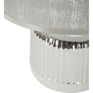 Lampe de table Mauro Ferretti Lucina E14 Ø 20x29 cm blanc argent